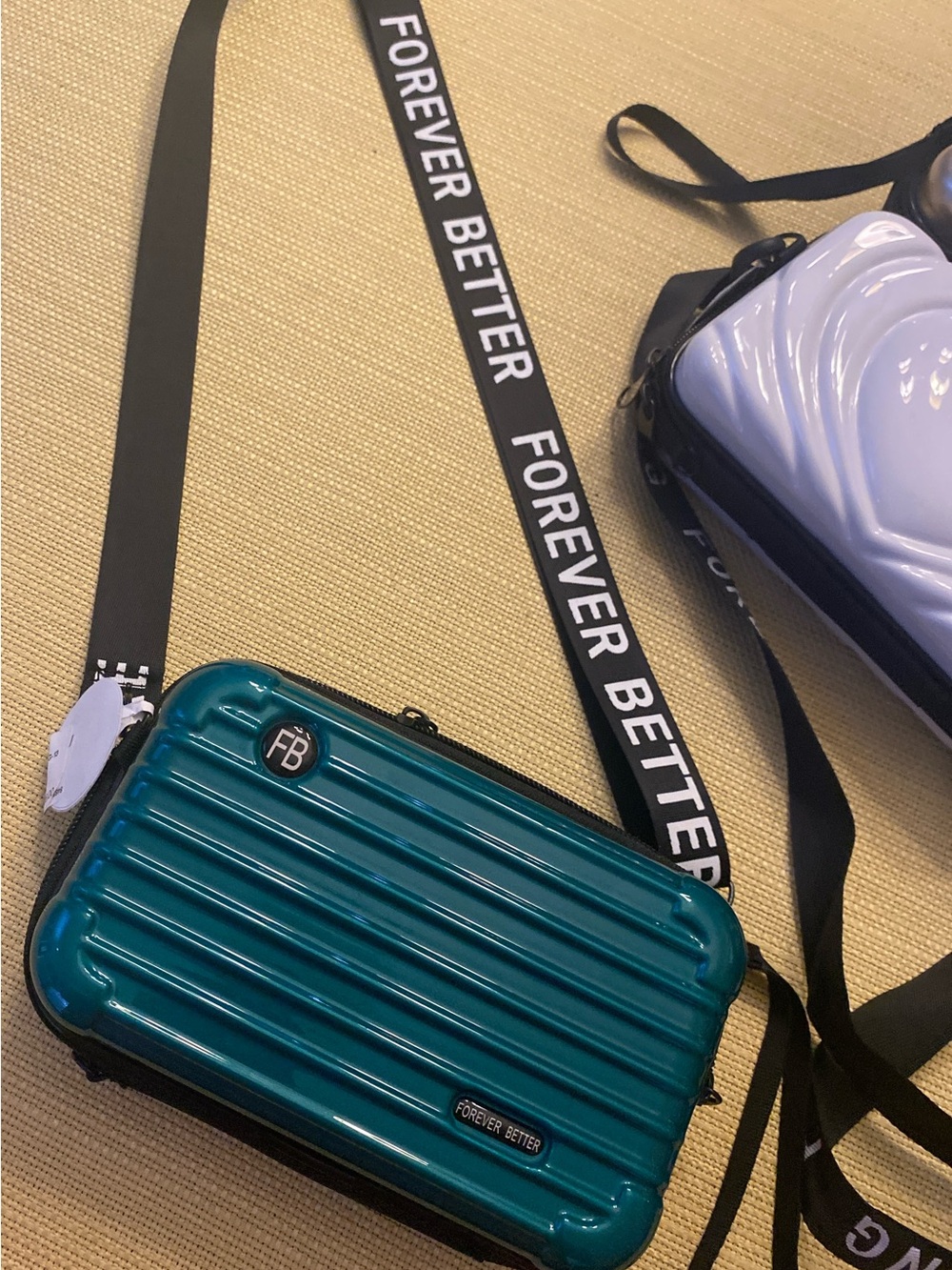 Teal Crossbody Bag - Women’s Small Hard-Shell Shoulder Bag